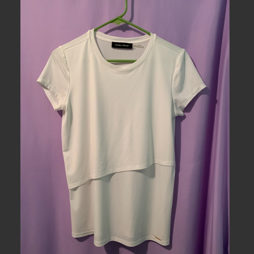 **PRICE DROP** Ivanka Trump Long White Tee/Blouse